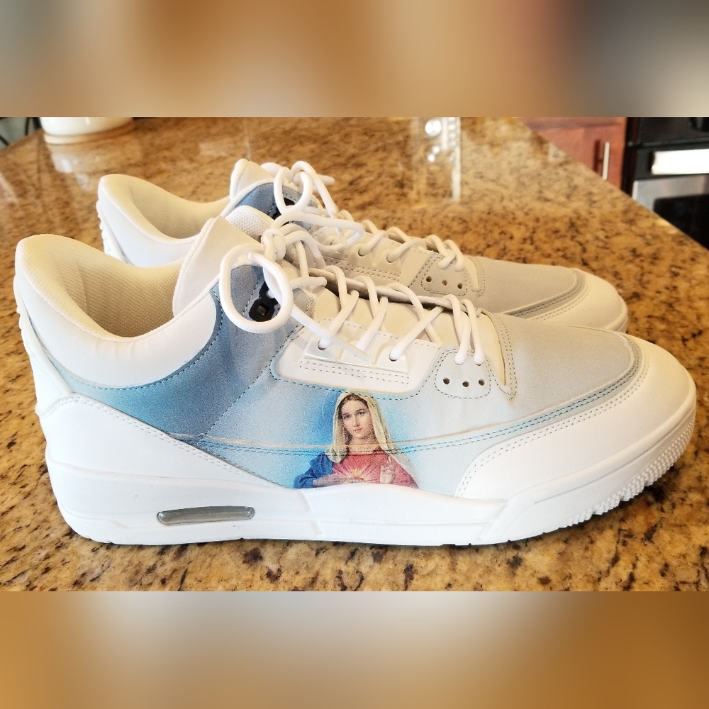 Kito Men's Mother Mary Tribus Sneakers White Blue Size 11 BRAND NEW in BOX RARE!